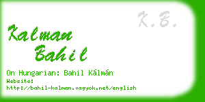 kalman bahil business card